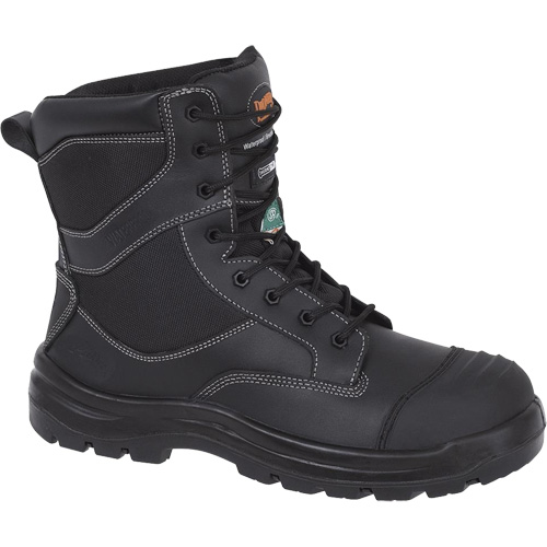 1050 Black Composite Safety Work Boots, Leather, Size 14, Impermeable Stor-it Systems