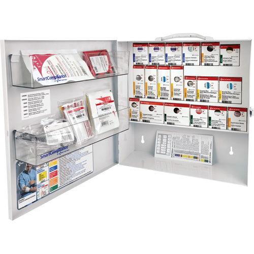 Armoire pour premiers soins SmartCompliance, R&eacute;pond &agrave; la norme CSA Z1220-17 type 2 environnements &agrave; faible risque, Petit (2-25 travailleurs) Stor-it Systems