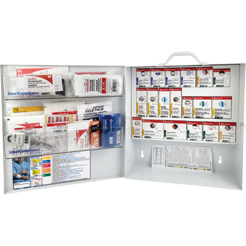 Armoire pour premiers soins SmartCompliance, R&eacute;pond &agrave; la norme CSA Z1220-17 type 3 environnements &agrave; haut risque, Petit (2-25 travailleurs) Stor-it Systems