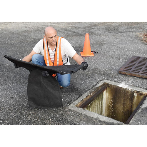 Square Ultra-Drain Guard&reg; Catch Basin Insert with Overflow Port, Oil & Sediment, 16" - 28" L x 20" - 36" W Stor-it Systems