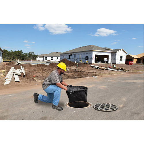 Round Ultra-Drain Guard&reg; Catch Basin Insert with Overflow Port, Oil & Sediment, 25" - 29" L x 25" - 29" W Stor-it Systems