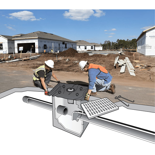 Ultra-Drain Guard&reg; Catch Basin Insert, Trash & Debris, 48" L x 36" W Stor-it Systems