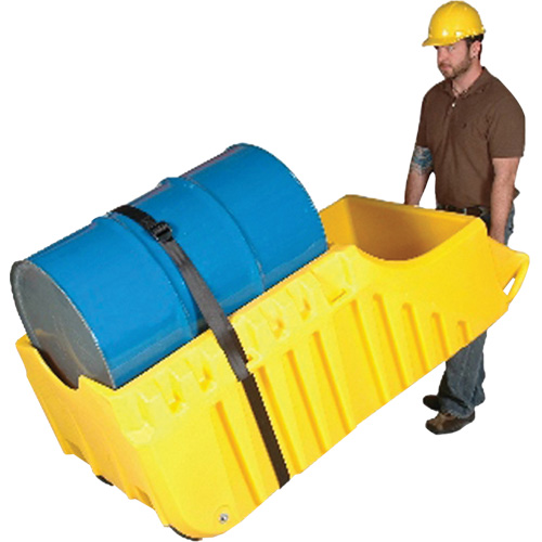 Chariot pour baril, 26,5'' lo x 26,5'' la x 5'' h, Cap. de d&eacute;versement 800 gal. US Stor-it Systems