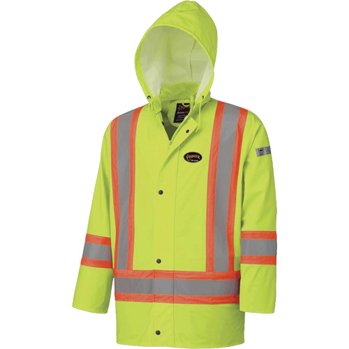 5894 Veste imperm&eacute;able r&eacute;sistant &agrave; la flamme, 2T-Grand, Jaune lime haute visibilit&eacute; Stor-it Systems