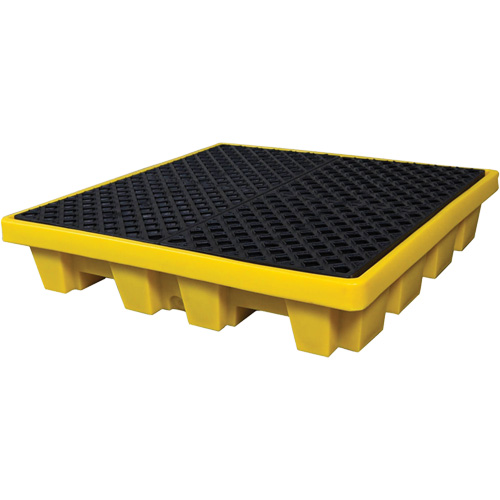 4-Drum Nestable Ultra-Spill Pallet&reg;, 66 US gal. Spill Capacity, 51" x 51" x 10" Stor-it Systems
