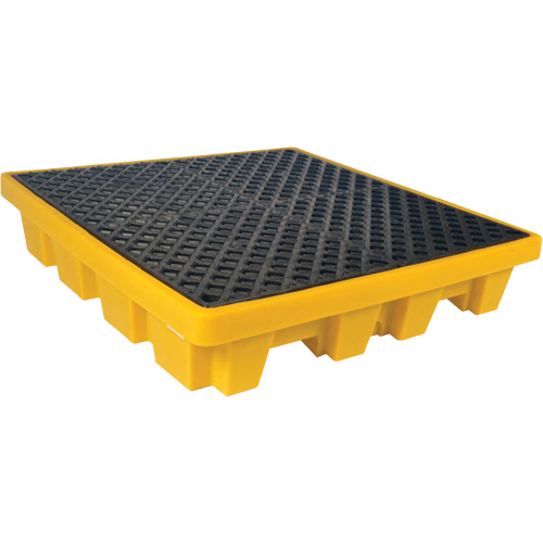 4-Drum Nestable Ultra-Spill Pallet&reg;, 66 US gal. Spill Capacity, 51" x 51" x 10" Stor-it Systems
