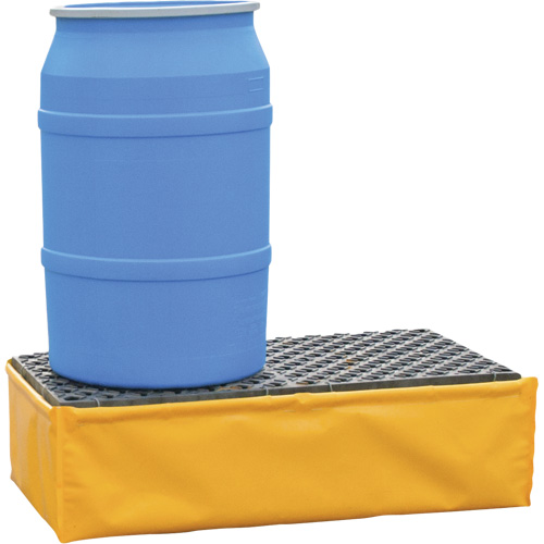 Ultra-Spill Pallet flexible, 2 barils, Capacit&eacute; de d&eacute;versement 66 gal. US, 48" x 24" x 14" Stor-it Systems