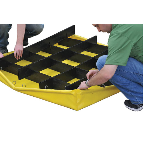 4-Drum Flexible Ultra-Spill Pallet&reg;, 66 US gal. Spill Capacity, 48" x 48" x 7" Stor-it Systems