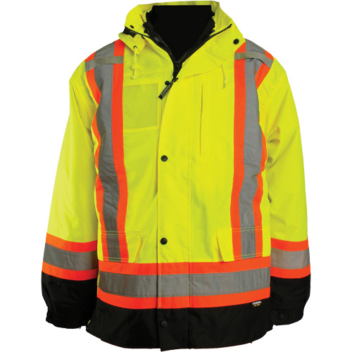7-in-1 Jacket, Polyester, High Visibility Orange, Medium Stor-it Systems