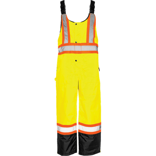 Salopette de s&eacute;curit&eacute; dhiver TO1, Polyester, Petit, Noir/Jaune lime haute visibilit&eacute; Stor-it Systems
