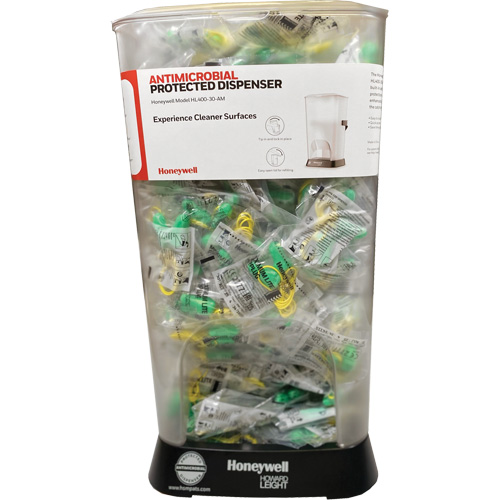 Distributeur de bouchons doreille filaires HL400 AM avec boîte de bouchons doreille LPF-30 Stor-it Systems