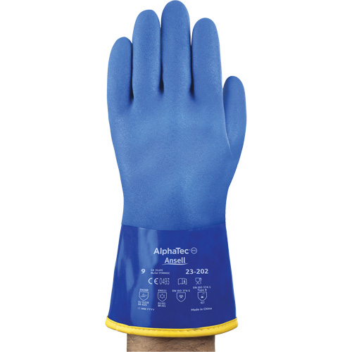 Gants jetables AlphaTec 23-202, Taille 8, 11,8" lo, Coton, Doublure en Molleton Stor-it Systems