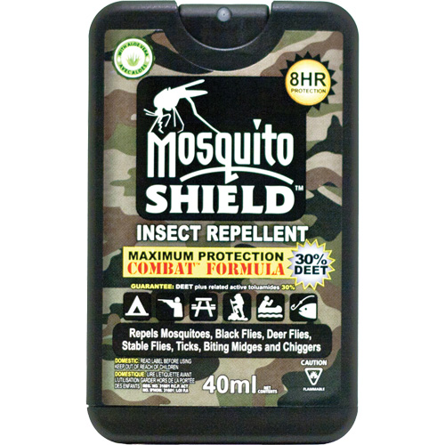 Insectifuge de format poche Mosquito Shield, DEET &agrave; 30 %, Vaporisateur, 40 ml Stor-it Systems