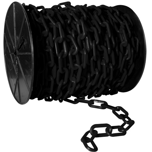Chaîne de s&eacute;curit&eacute; en plastique robuste, Blanc, Maillon de 2", 100' de long Stor-it Systems