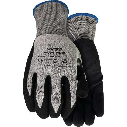 Gants r&eacute;sistant &agrave; la coupe 388 Stealth Cyclone, Taille T-petit, Calibre 18, Rev&ecirc;tement Nitrile, Enveloppe en PEHP/Polyester, ASTM ANSI niveau A2/EN 388 niveau 3 Stor-it Systems