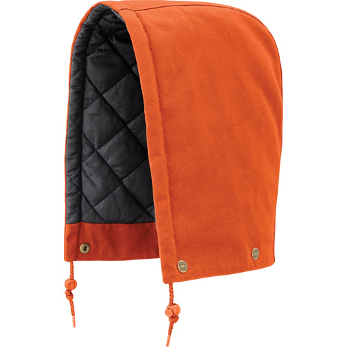 539 Capuchon pour parka, blouson aviateur ou combinaison de s&eacute;curit&eacute; matelass&eacute;e, Orange, Coton Stor-it Systems