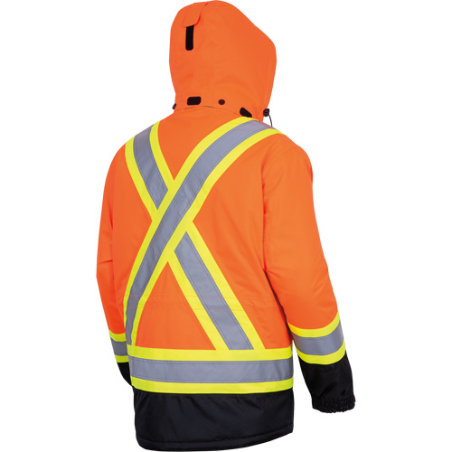 5407 Manteau de s&eacute;curit&eacute; imperm&eacute;able, isol&eacute;e et chauff&eacute;e, Hommes, Petit, Orange haute visibilit&eacute; Stor-it Systems