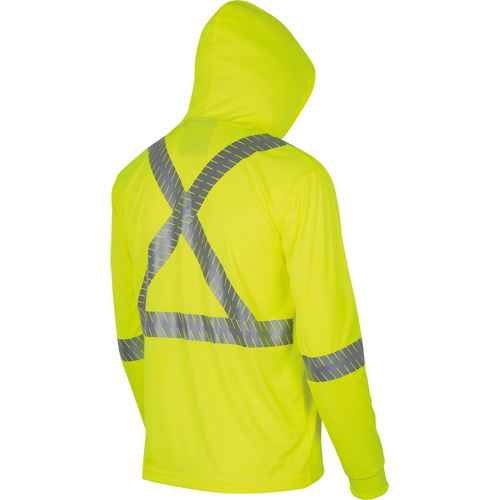 6965 Bird's-Eye Safety Hoodie, Small, High Visibility Lime-Yellow Stor-it Systems