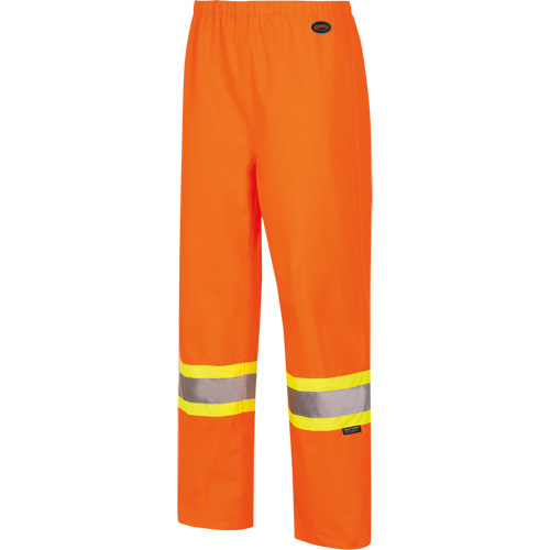 5627W Women's Waterproof Bib Pants, Polyester/Polyurethane, X-Small, High Visibility Orange Stor-it Systems