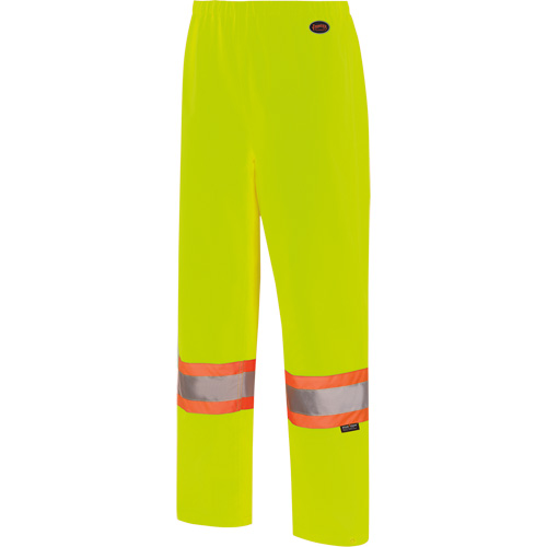5629W Women's Waterproof Bib Pants, Polyester/Polyurethane, X-Small, High Visibility Lime-Yellow Stor-it Systems