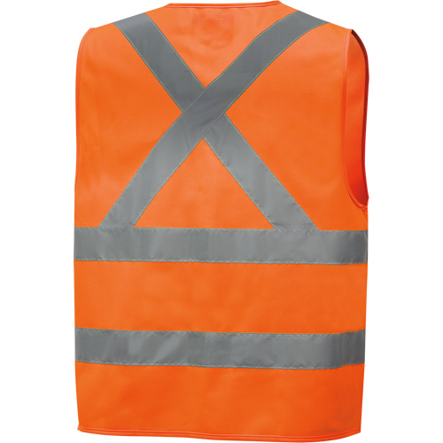 6885 High-Visibility Tricot Safety Vest, High Visibility Orange, Small, Polyester Stor-it Systems