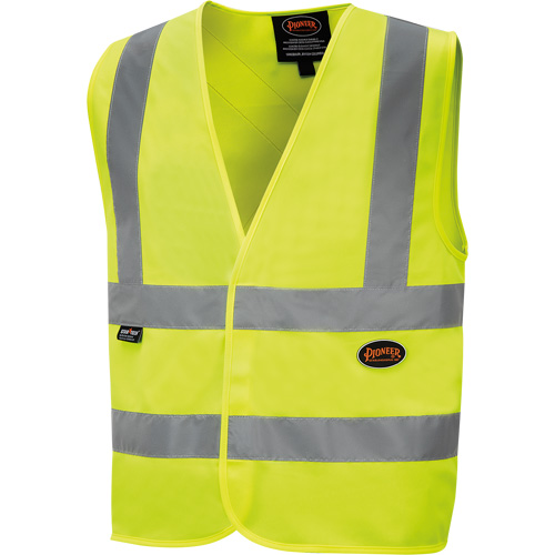 6886 High-Visibility Tricot Safety Vest, High Visibility Lime-Yellow, Small, Polyester Stor-it Systems