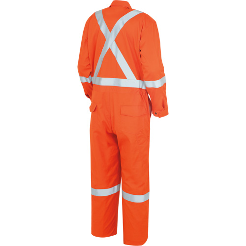 7708AT "The Rock" FR-Tech&reg; High Visibility FR/Arc Rated Coveralls, Size 40 (Tall), High Visibility Orange, 10 cal/cm² Stor-it Systems