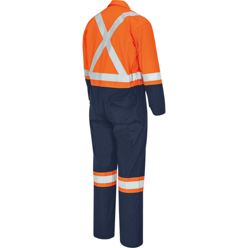 7702BBT FR-Tech&reg; 2-Tone Safety Coverall, Size 40 (Tall), Navy Blue/Orange, 10 cal/cm² Stor-it Systems