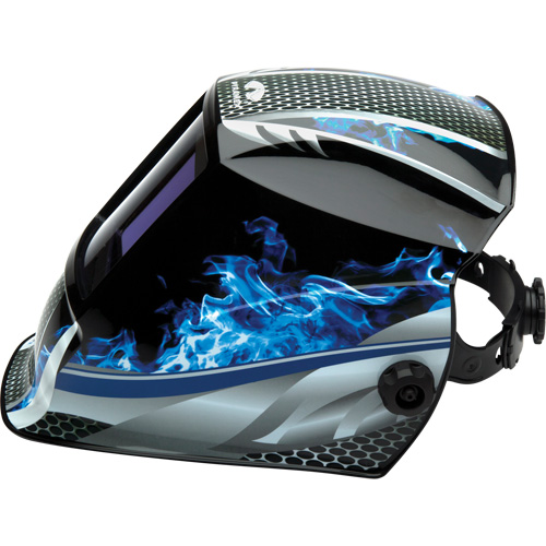 Leadhead&reg; Auto Darkening Welding Helmet, 3.8" L x 3.4" W View Area, 9 - 13 Shade Range Stor-it Systems