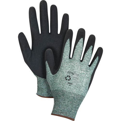 Gants &eacute;cologiques enduits &agrave; prise cr&ecirc;p&eacute;e, 7, R&ecirc;vetement Mousse de latex, Calibre 15, Enveloppe en Nylon/rPET Stor-it Systems