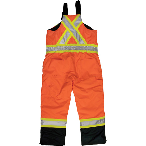 Ripstop Insulated Safety Bib Overall, Polyester, X-Small, High Visibility Orange Stor-it Systems
