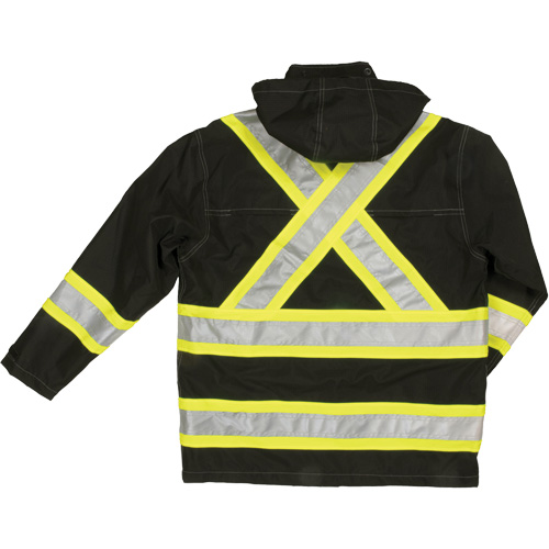 Manteau de s&eacute;curit&eacute; imperm&eacute;able en tissu ind&eacute;chirable Ripstop, Polyester, T-Grand, Noir Stor-it Systems