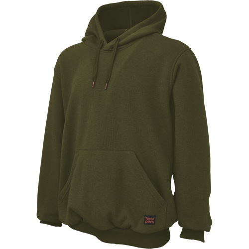Water Repellent Fleece Pullover Hoodie, Men's, Small, Green Stor-it Systems