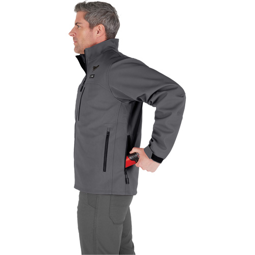 Manteau chauffante M12 ToughShell (manteau seulement), Hommes, T-Grand, Gris Stor-it Systems
