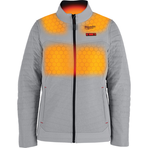 Manteau chauffant M12 Axis avec pile, Femmes, 2T-Grand, Gris Stor-it Systems