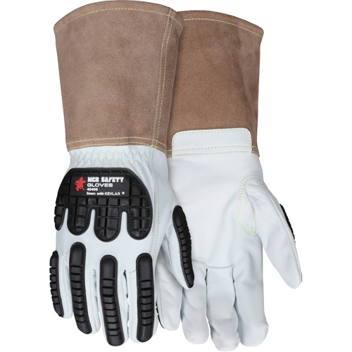 Gants en cuir pour le soudage, Moyen, Paume en Ch&egrave;vre, Poignet Manchette Stor-it Systems