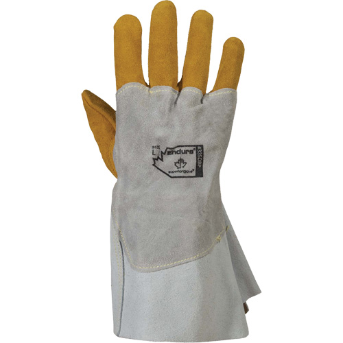 Endura&reg; 335DBP Welding Gloves, Split Cowhide/Split Elkhide, Size Small Stor-it Systems