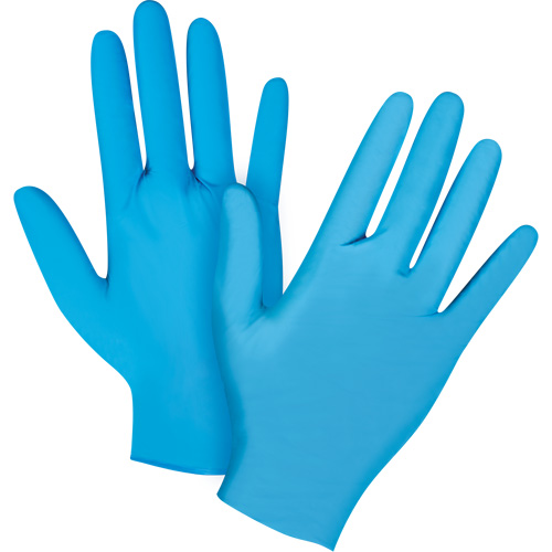 Emballages de gants jetables pour machine distributrice, Moyen, Nitrile, 4,5 mils, Sans poudre, Bleu, Classe 2 Stor-it Systems