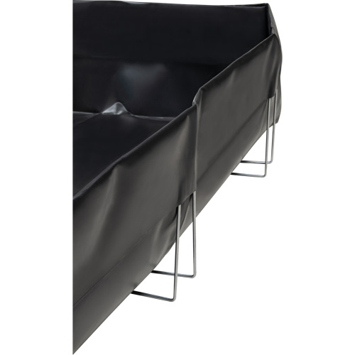 Berme &agrave; support en fil m&eacute;tallique, Capacit&eacute; 268 gal. US, 6' la x 8' lo x 12" h, Support en L Stor-it Systems