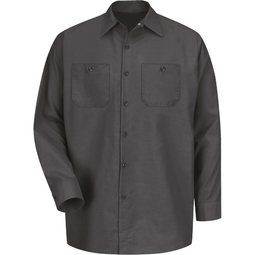 Chemise industrielle de travail &agrave; manches longues, Hommes, Moyen, Charbon Stor-it Systems
