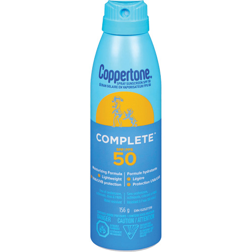 Protection solaire compl&egrave;te Coppertone, FPS 50, Vaporisateur Stor-it Systems