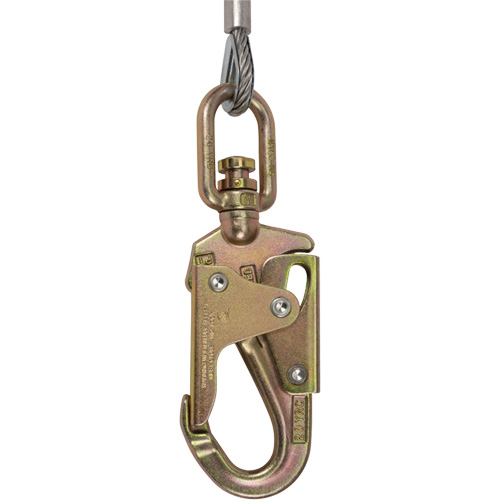 SRL-73302-20LE Self-Retracting Lifeline, 20', Galvanized Steel, Swivel Stor-it Systems