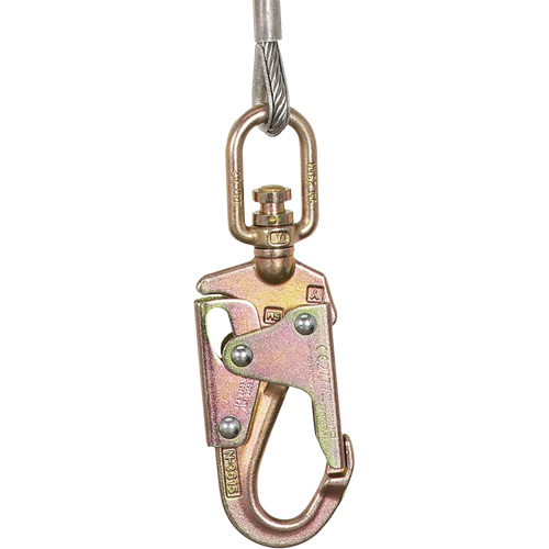 SRL-73302-60LE Self-Retracting Lifeline, 60', Galvanized Steel, Swivel Stor-it Systems