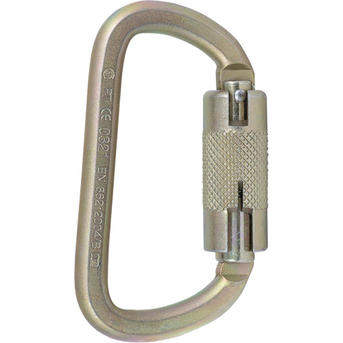 CP-03015-2 Zinc Plated Carabiner with 3/4" Gate Opening, Steel Stor-it Systems