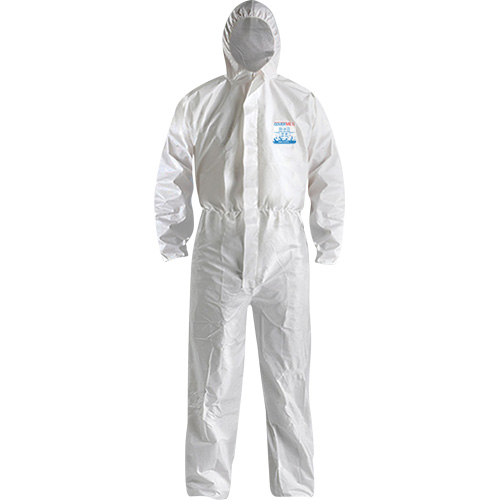 CoverMe XP1800  Type 5/6 Coveralls with Hood, Medium, White, Microporous Stor-it Systems