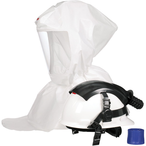 Cagoule pour peintre Versaflo s&eacute;rie S S-767 avec voile interne et casque, Standard, Casque rigide, Bavette Simple Stor-it Systems