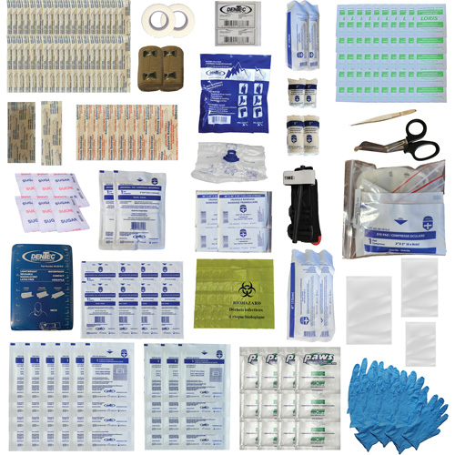Trousse de premiers soins Shield, R&eacute;pond ou surpasse la norme CSA Z1220-24 type 3 environnements &agrave; haut risque, Moyen (26-50 travailleurs) Stor-it Systems