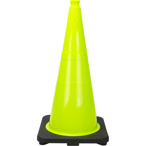 Premium Traffic Cone, 28", Lime Green Stor-it Systems