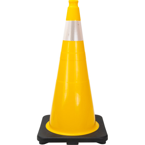 Premium Traffic Cone, 28", Yellow, 4" Reflective Collar(s) Stor-it Systems