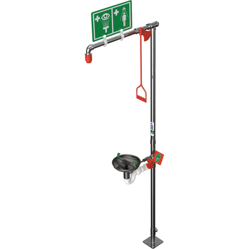 Combination Shower with Open Stainless Steel Bowl & Top Inlet, Pedestal Stor-it Systems